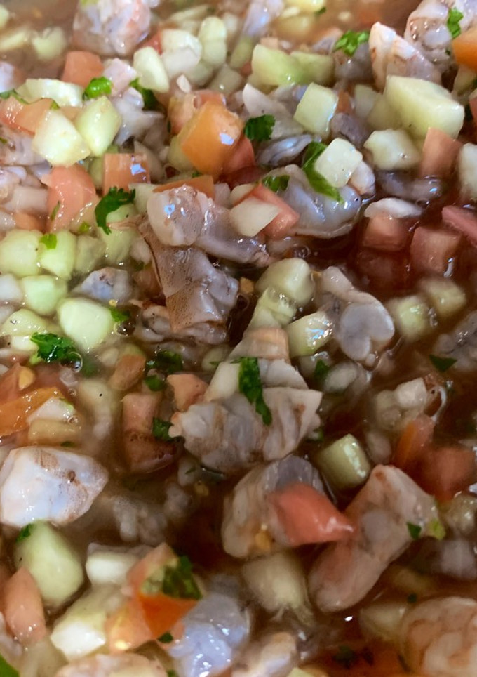 Una foto de Ceviche de camarón
