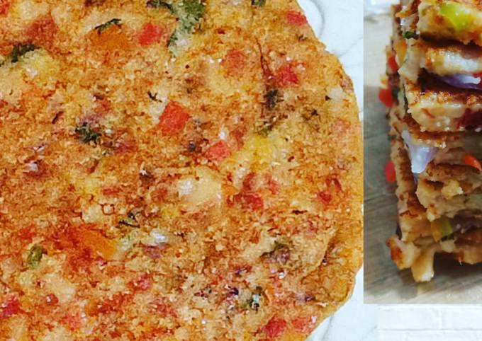 Recipe of Perfect Leftover Bread and Sooji Uttapam Recipe