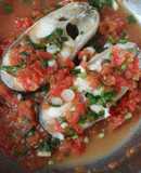 Cá basa hấp sốt cà