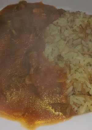 صورة لوصفة بامية و رز