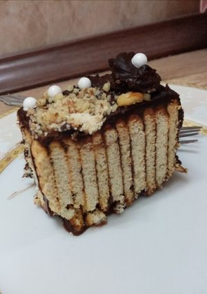 عکسی از دستور کیک یخچالی