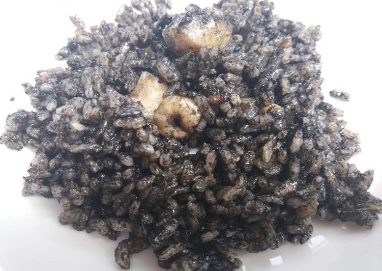 Arroz negro🦐🦑🐙🥂😋