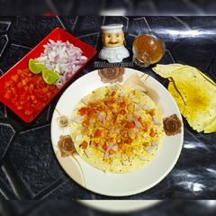 A picture of Masala papad.
