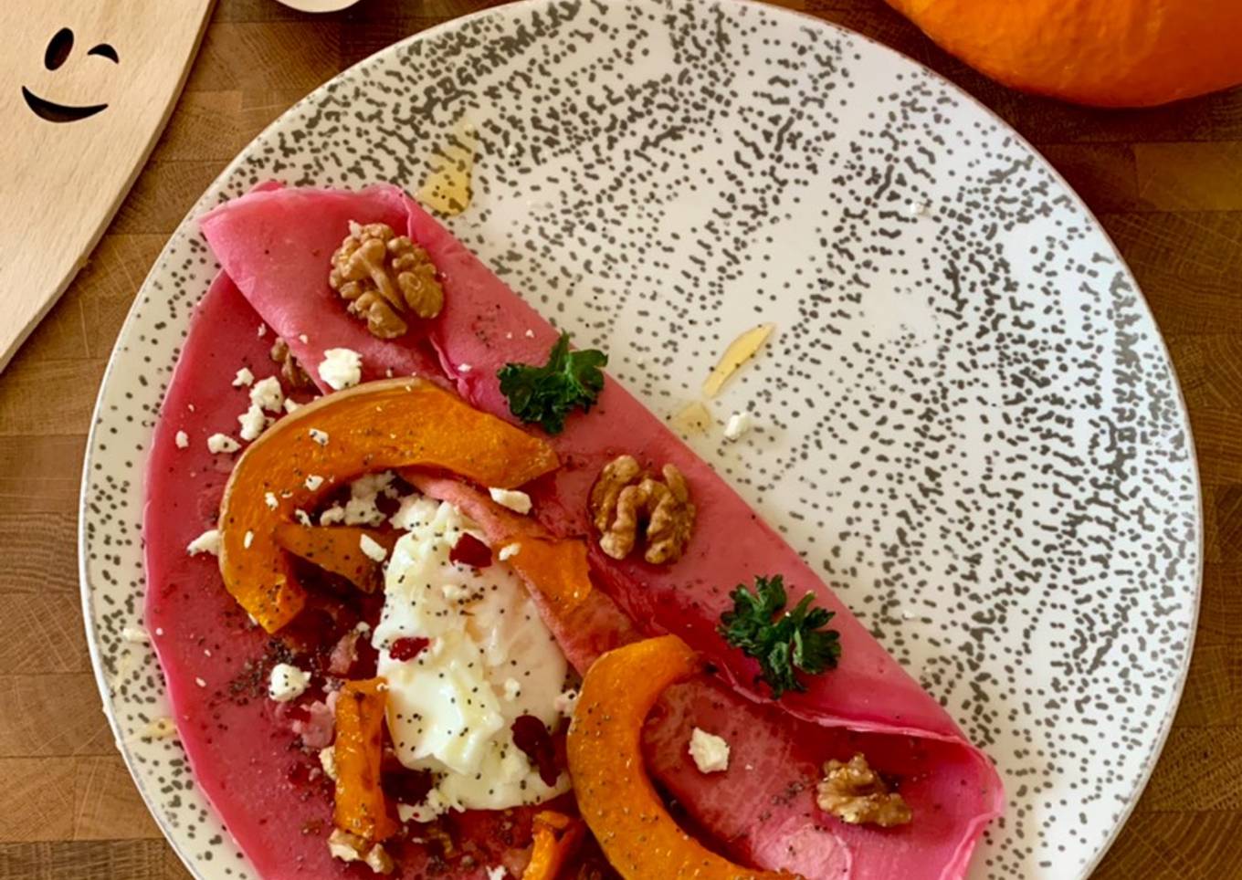 ☆Crêpes Salées, Betterave, Butternut et Feta☆