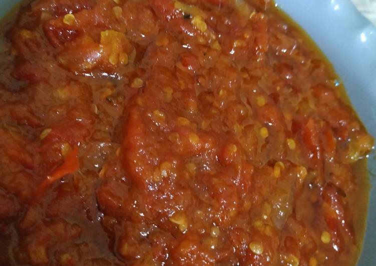 Bagaimana Membuat Sambel tomat, Enak Banget