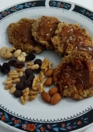 Una foto de Panquequitos de banana y avena, integrales, veganos y sin azúcar