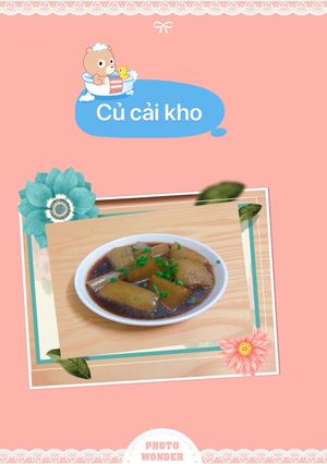 Hình của món Củ cải kho.