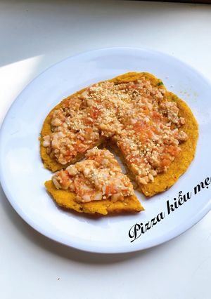 Hình của món Pizza Yến Mạch áp chảo.
