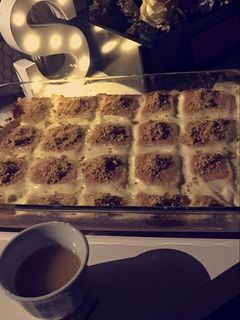 صورة لوصفة بسبوسة الكاروهات