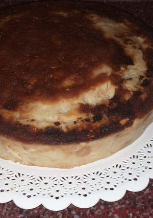 Una foto de Budín de pan con leche en polvo