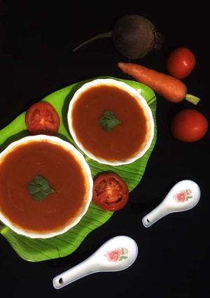 A picture of Red soup.