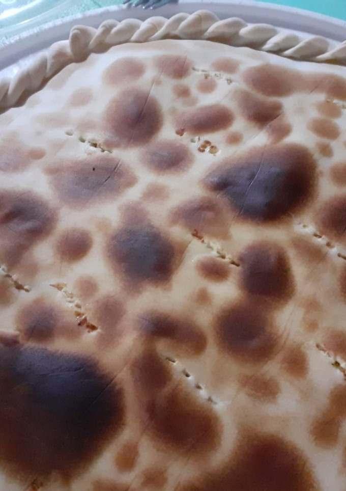 Una foto de Receta Fácil, rápida y económica:  Pascualina de verduras y choclo 👩‍🍳