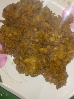 A picture of Pottage beans and sweet potatoes.