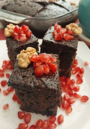 عکسی از دستور کیک خیس شکلاتی
