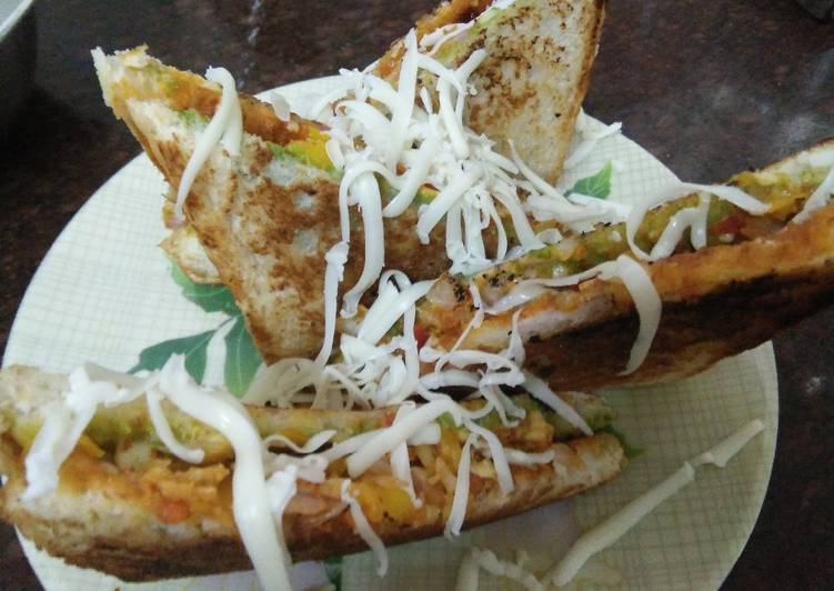 Simple Way to Make Speedy Bell pepper sandwich