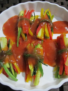वेजटेबल्स बंडल्स इन स्वीट एंड सावर सॉस -नो अनियन -नो गार्लिक#sabzi#grand#post 2 रेसिपी मुख्य फोटो