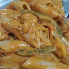 Red sauce pasta A picture of Red sauce pasta.