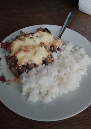Sajtkrémes pulykamell gombával recept fotója
