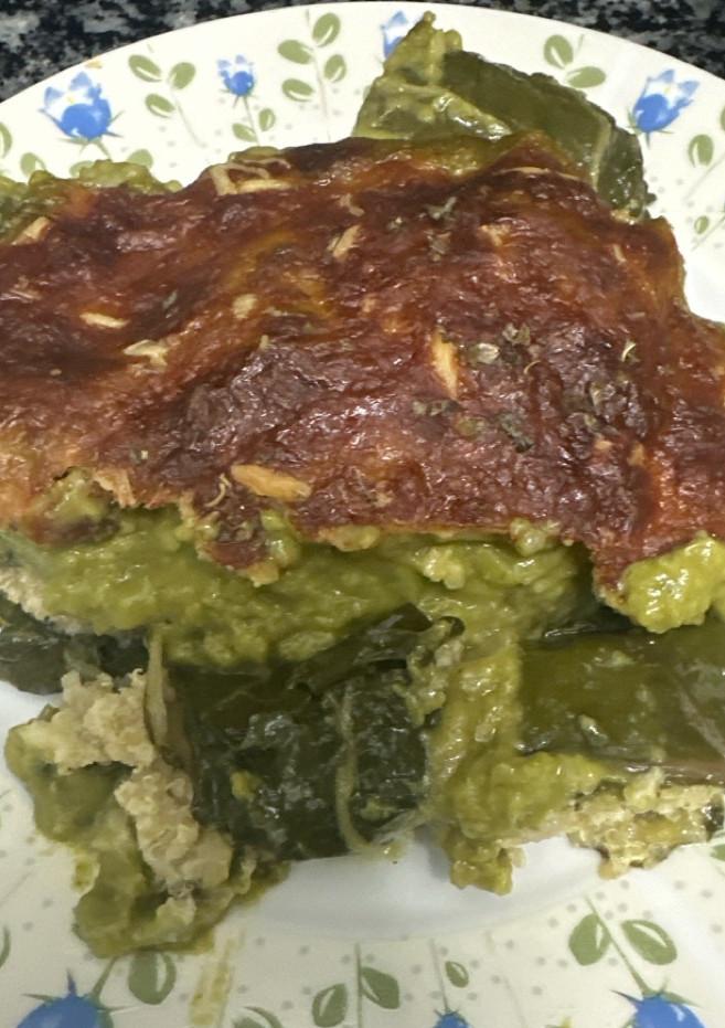Una foto de 619. Canelones de acelgas, quinoa y pescado (principal pescado)