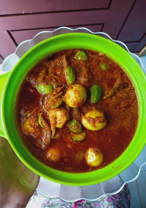 Foto resep Sambal tanak,telur puyuh,teri dan petai