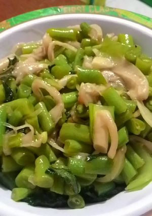 Foto resep Tumis buncis spesial jamur tiram