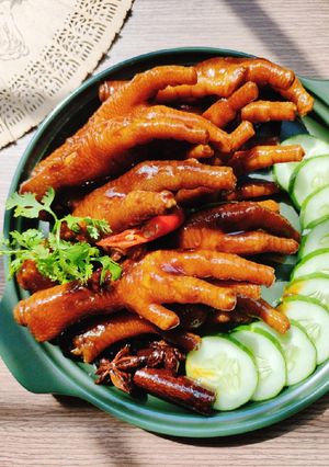 Hình của món Chân gà om xì dầu.