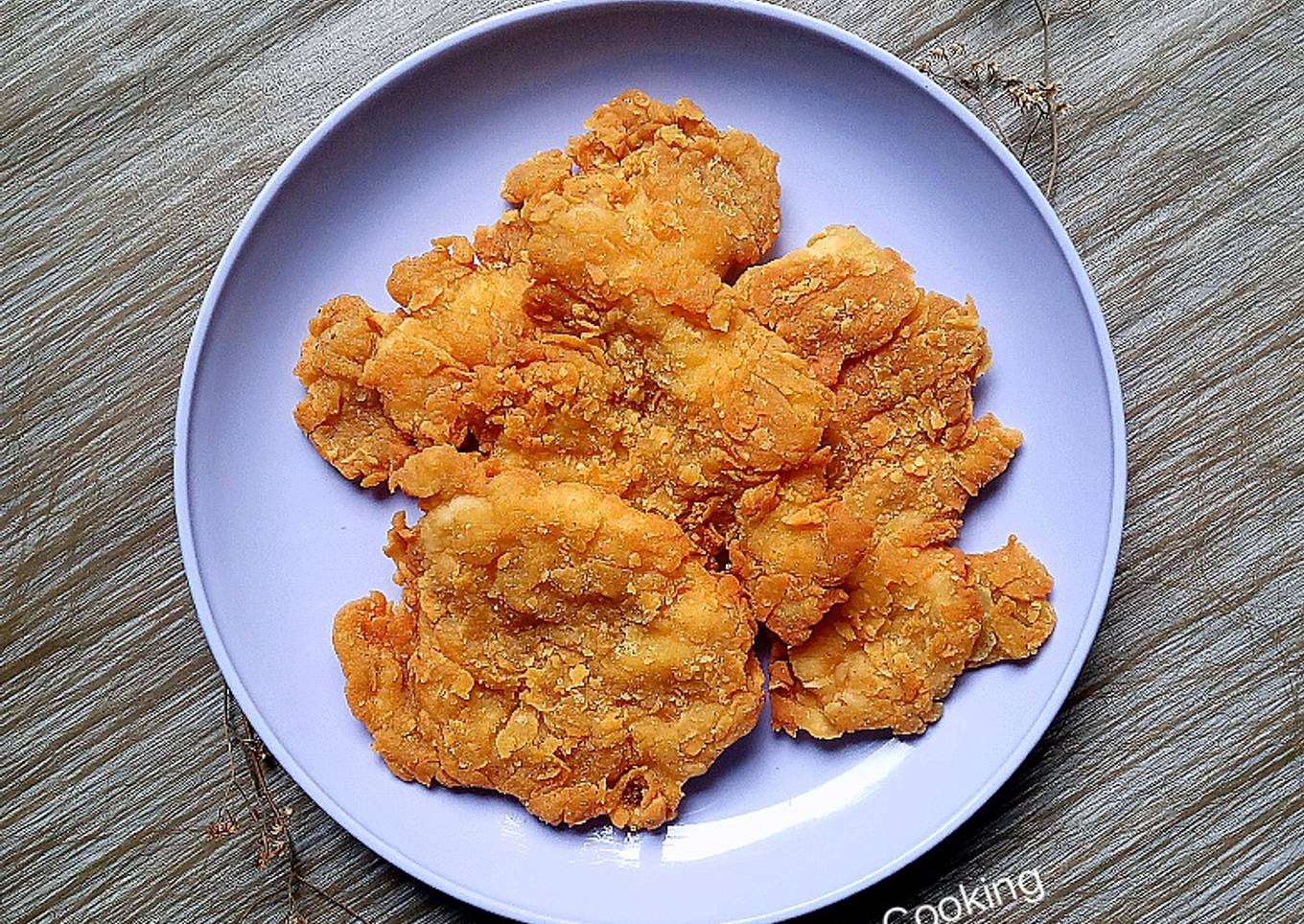 Ayam Crispy Simple (50 gr Ayam jadi 4 Porsi)