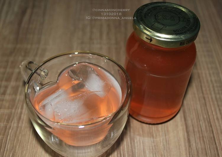 Recipe of Super Quick Homemade Torch Ginger Flower Syrup (Sirop Kecombrang/Honje)