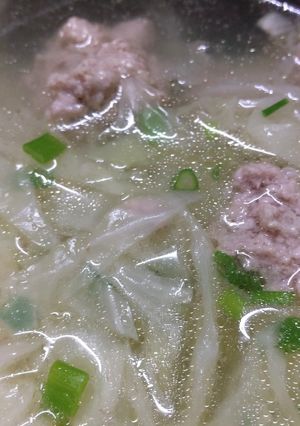 Hình của món Canh bí thịt xay.