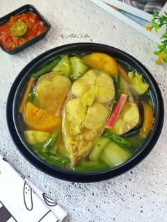 Foto resep Gangan Asam Rimbang (Terong Asam), Umbut Kecombrang, Iwak Patin