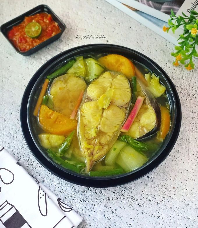 Foto resep Gangan Asam Rimbang (Terong Asam), Umbut Kecombrang, Iwak Patin