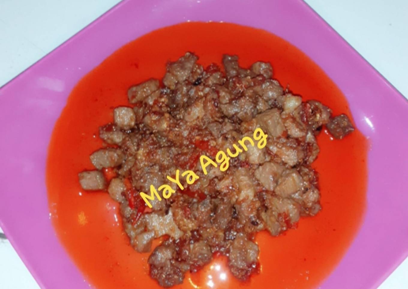 Oseng daging bumbu sate