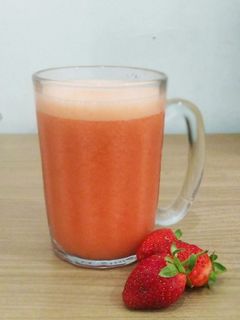Foto resep Jus strawberry mix wortel