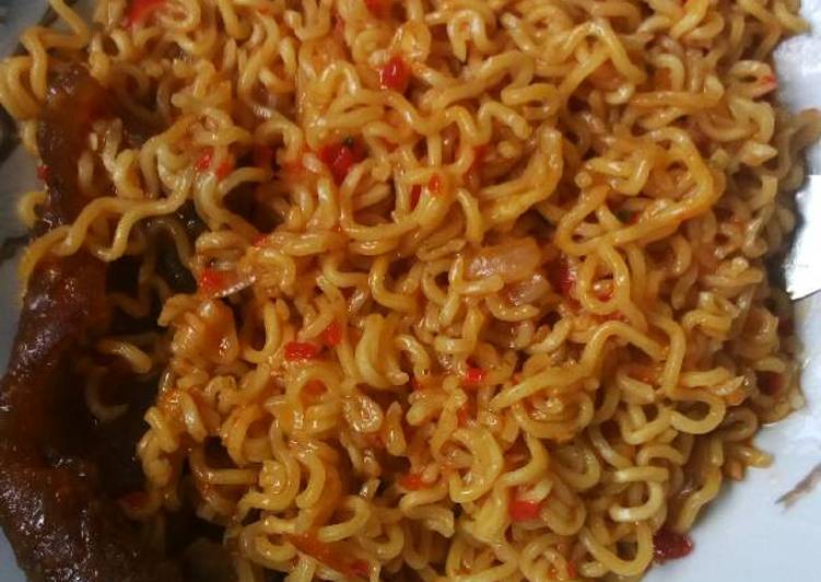 Recipe of Delicious Peppered noodles and cow skin