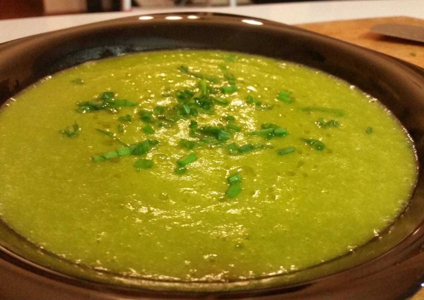 Crema de calabaza con espinacas