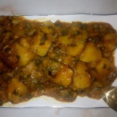 A picture of Sweet potatoes and yam porridge.