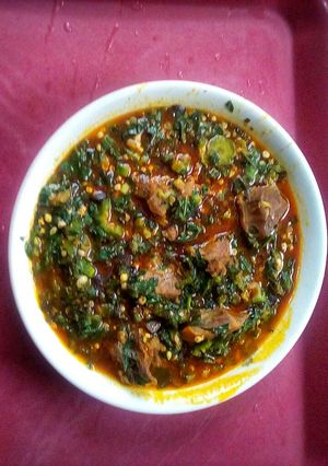 A picture of Anghara and Okro Soup ll.