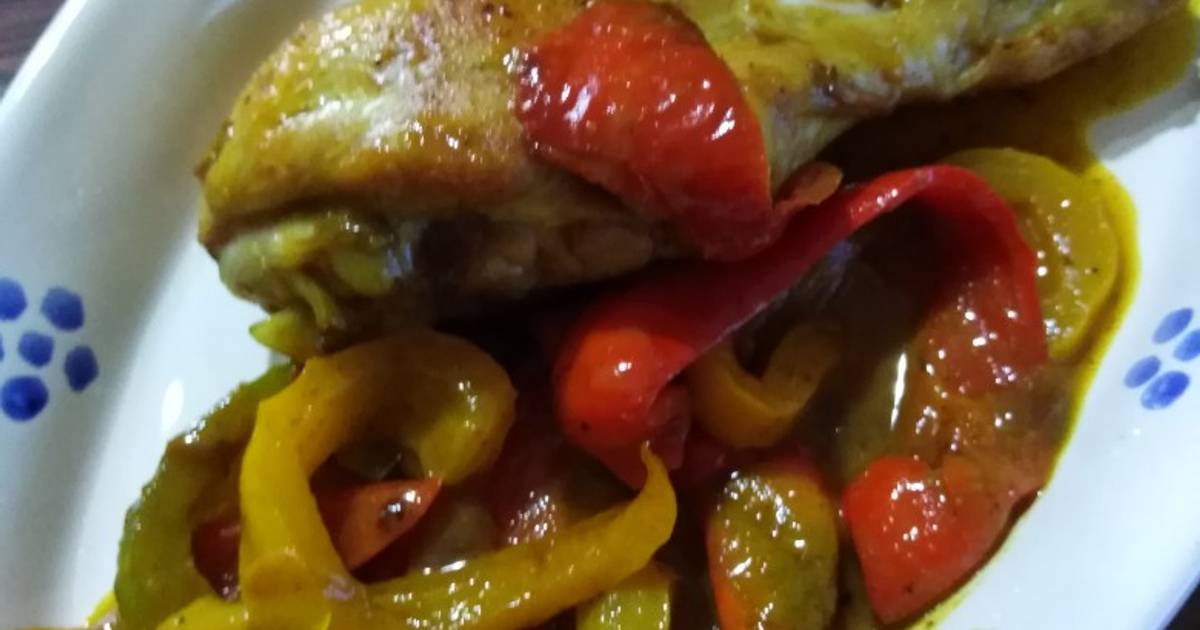 fusi di pollo con peperoni