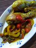 Fusi di pollo con peperoni e spezie