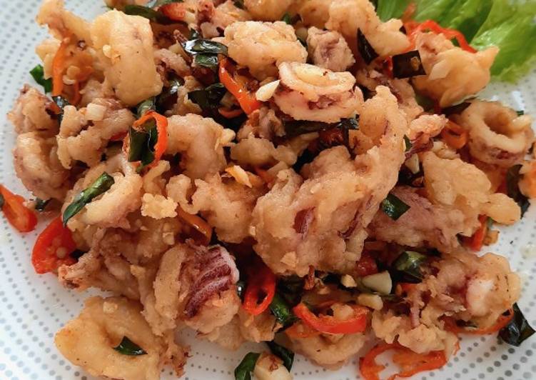 Cara mudah meracik Cumi Cabe Garam Lezat