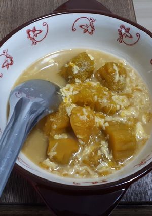 รูปของ ฟักทองแกงบวดใส่ไข่ ฮาลาล