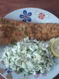 Filet con ensalada de repollo