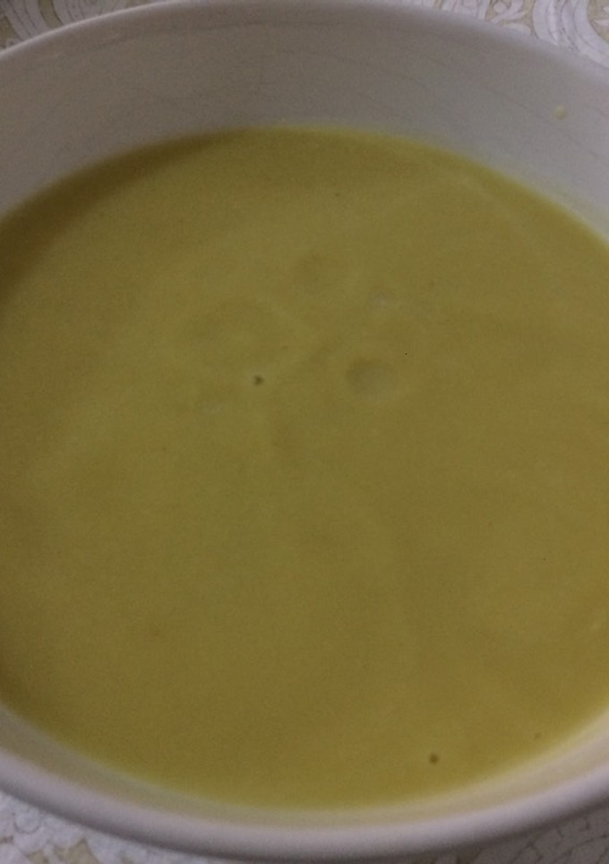 Una foto de Pure de calabacín y garbanzos