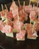 Banderillas dos jamones con melón