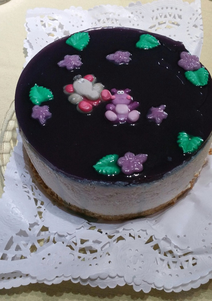 Una foto de Mousse de caramelos de violetas