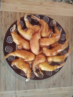 Una foto de Gambas a la gabardina