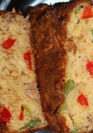 Une photo de Cake au thon et poivrons