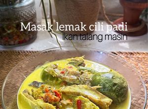 Gambar Masak lemak cili padi ikan talang masin