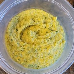 A picture of Jalapeno & avocado homemade Hummus.