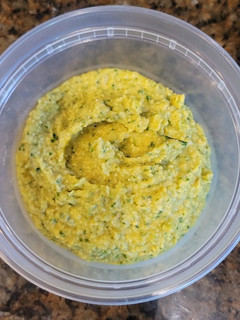 A picture of Jalapeno & avocado homemade Hummus.
